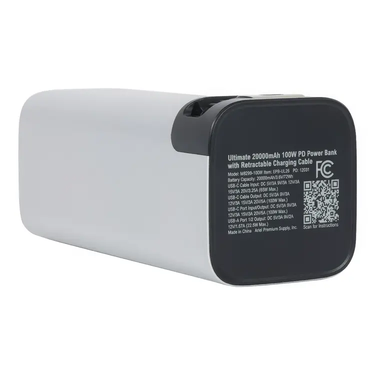 Batterie externe Ultimate 20000 mAh PD 100 W avec câble de recharge rétractable #5