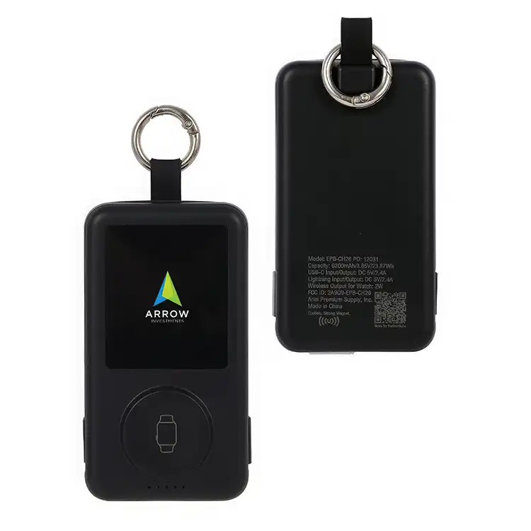 Batterie externe lumineuse Charter 6200 mAh avec chargeur de montre et porte-clés #2
