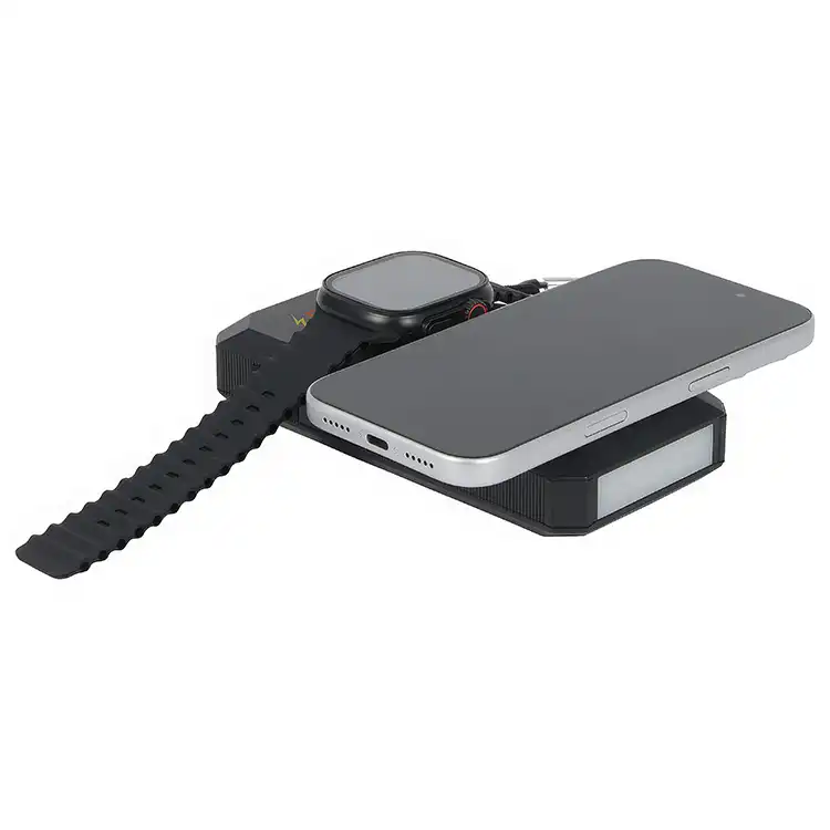 Batterie externe magnétique sans fil Array 15 000 mAh 20 W avec panneau solaire, chargeur de montre et câble rétractable #3