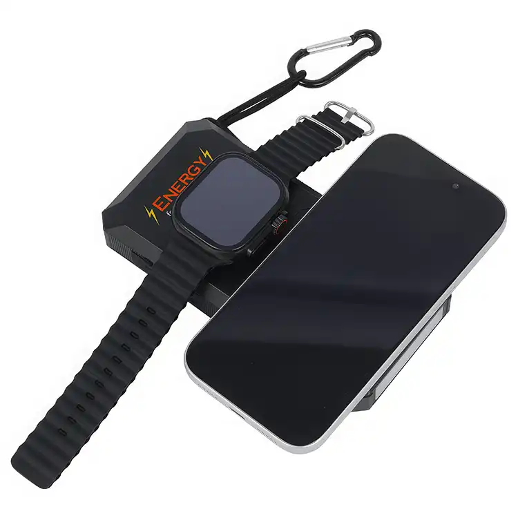 Batterie externe magnétique sans fil Array 15 000 mAh 20 W avec panneau solaire, chargeur de montre et câble rétractable #4