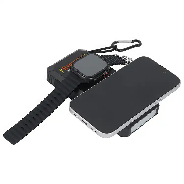 Batterie externe magnétique sans fil Array 15 000 mAh 20 W avec panneau solaire, chargeur de montre et câble rétractable #5
