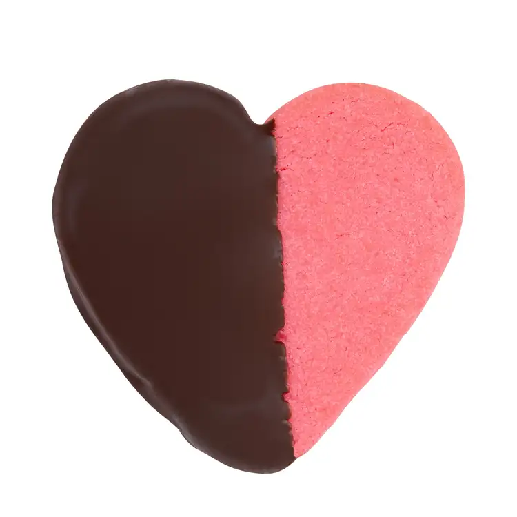 Dark Chocolate Dipped Strawberry Heart Cookie #2