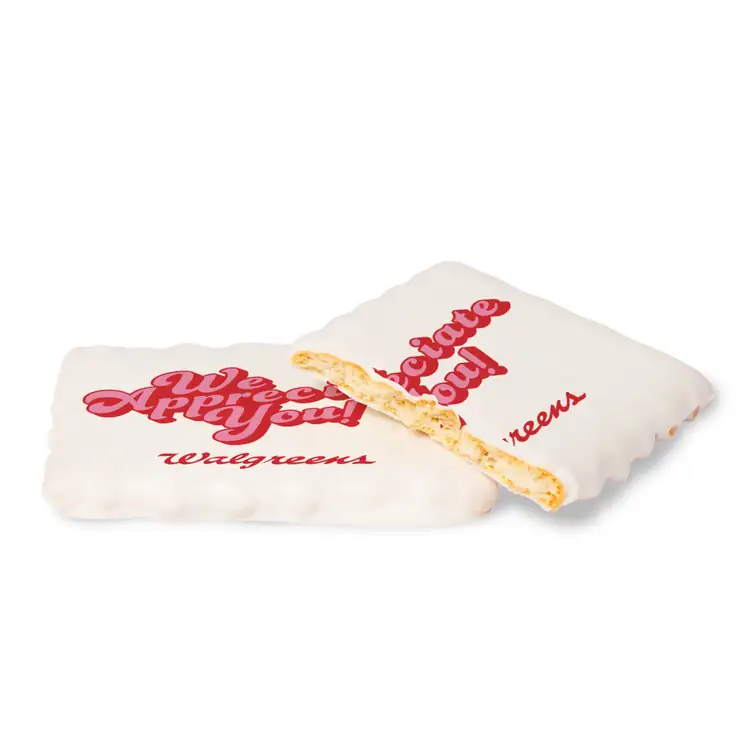 Biscuit glacé rectangulaire avec logo comestible #3