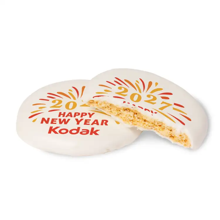 Round Iced Cookie with Edible Logo