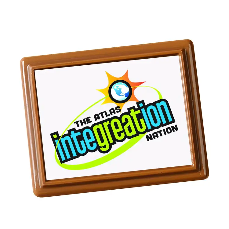 Rectangular Chocolate Cookie with Full Colour Print