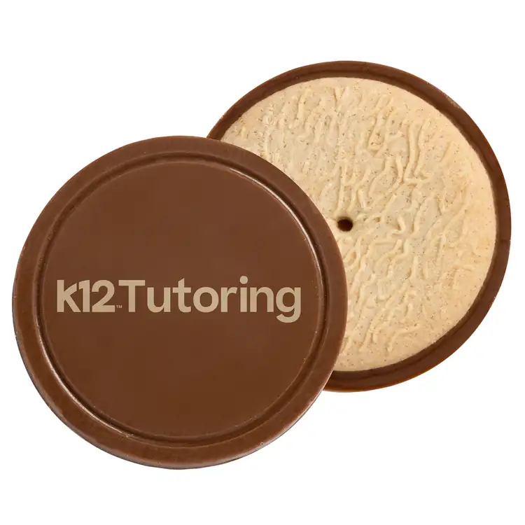 Biscuit rond au chocolat gravé #2