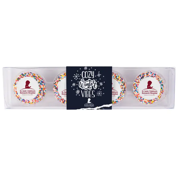 Custom Dipped Sandwich Cookies - 4 Piece Box #4
