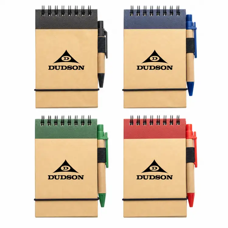 Recycled Flip-Up Notepad with Pen
