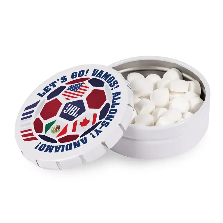 Boîte Snap-It de mini menthes thème soccer