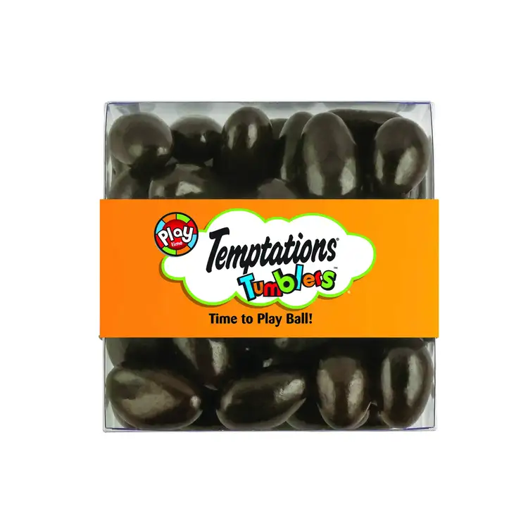 Boîte basse transparente d’amandes au chocolat noir