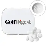 Boîte bombée avec menthes en forme de balle de golf