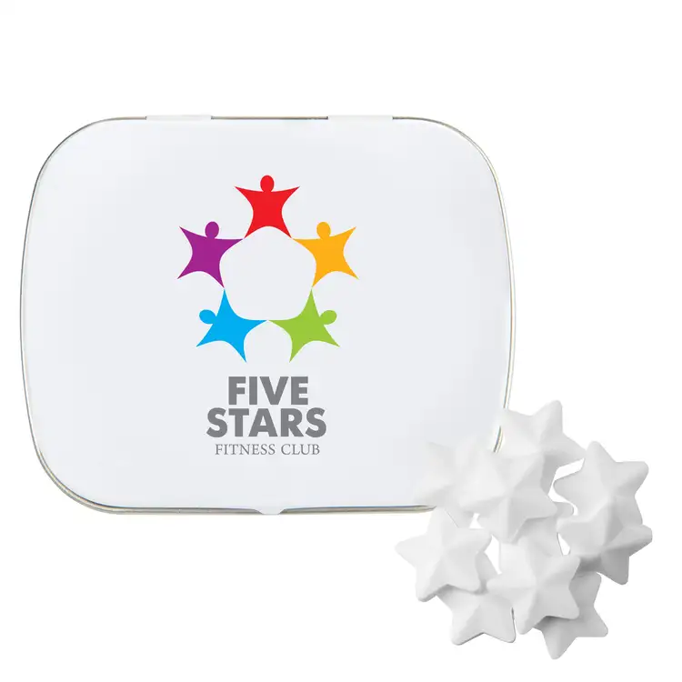Domed Tin with Star Shaped Mints #3