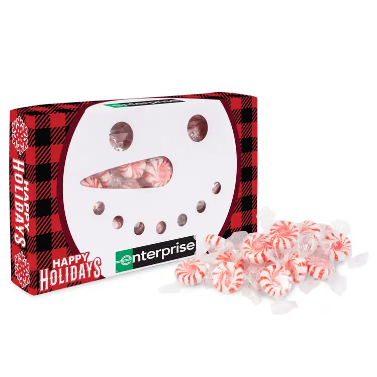 Boîte bonhomme de neige avec menthes Starlight