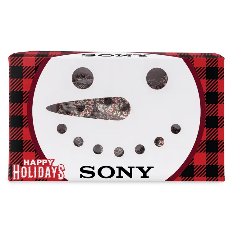 Snowman Die Cut Box with Milk Chocolate Christmas Mini Pretzels #2