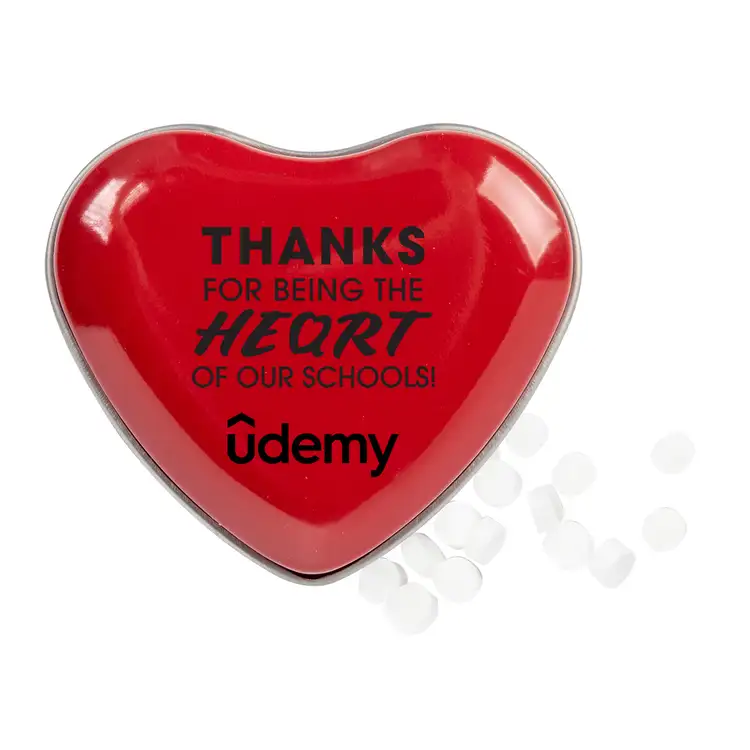 Teacher Appreciation Heart Shaped Mini Mint Tin