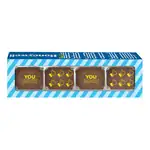 Boîte coulissante de quatre chocolats de félicitations