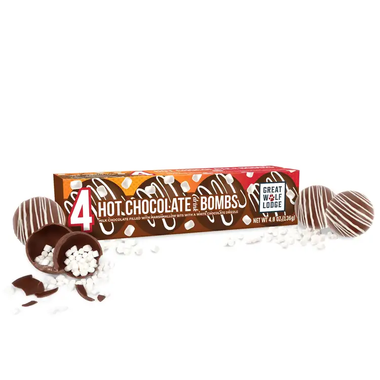 Box of 4 hot chocolate bombs