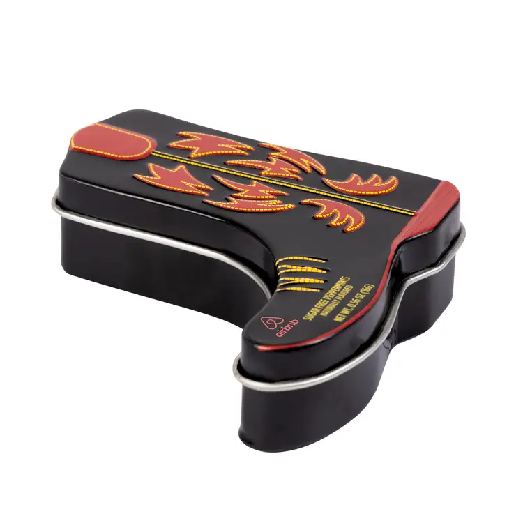 Boîte de menthes en forme de botte western - Noir et Rouge #2