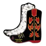 Boîte de menthes en forme de botte western - Noir et Rouge