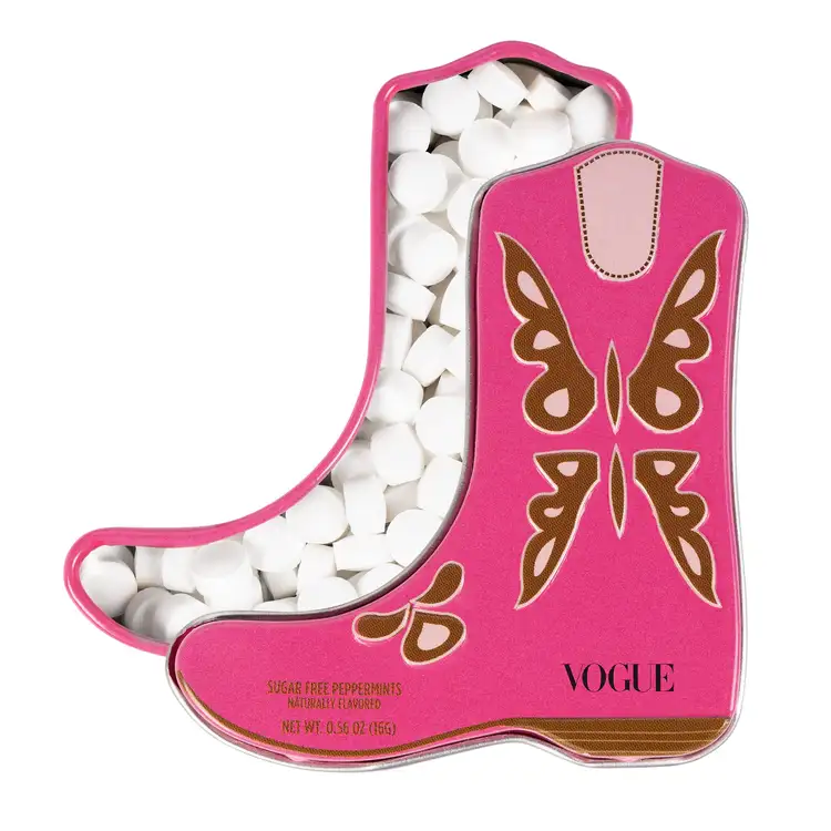 Pink Cowboy Boot Mint Tin