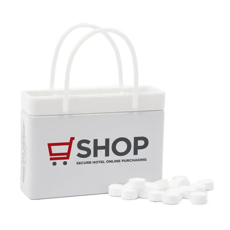 Boîte de menthes en forme de sac magasinage - Blanc #2
