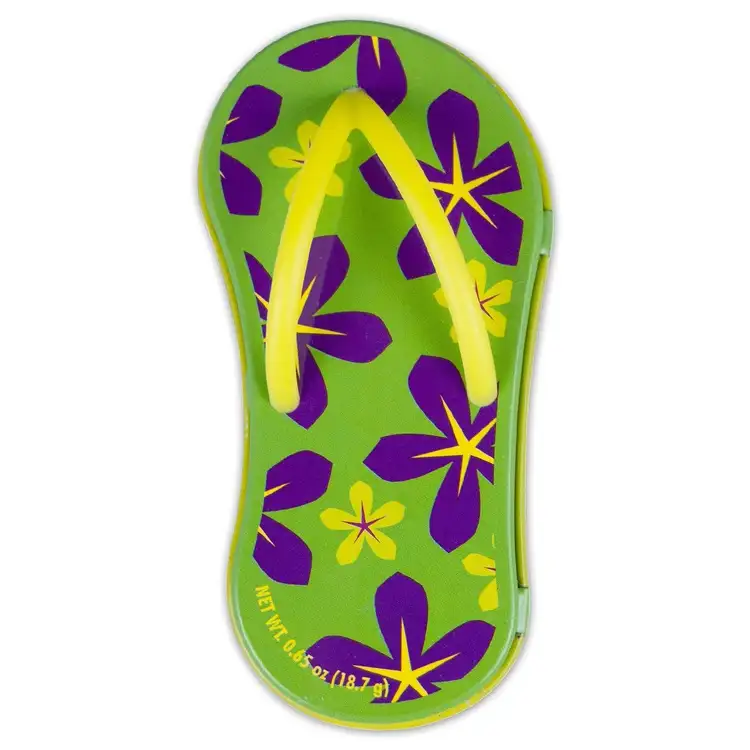 Boîte de menthes en forme de sandale - Vert motif floral