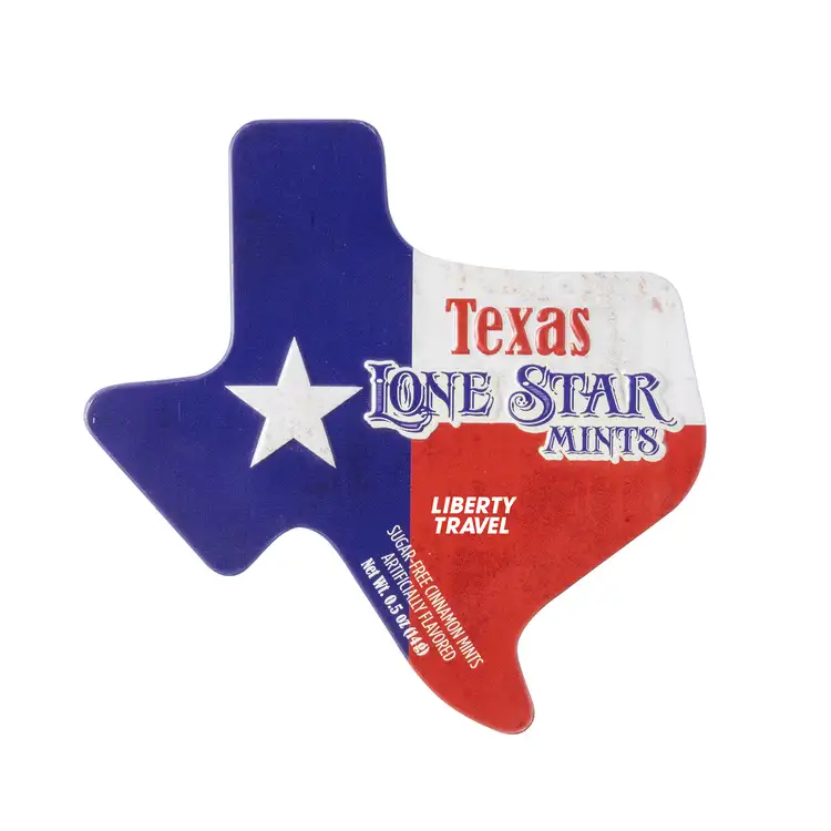 Boîte de menthes en forme du Texas