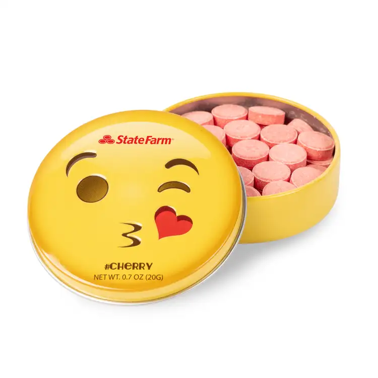 Boîte émoji bisou avec menthes à la cerise #2