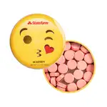 Boîte émoji bisou avec menthes à la cerise