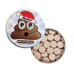 Boîte émoji caca de Noël avec menthes au chocolat