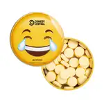 Boîte émoji rire avec menthes au citron