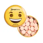 Boîte émoji sourire avec menthes à l’orange