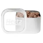 3-inch Window Tin with Chocolate-covered peanuts