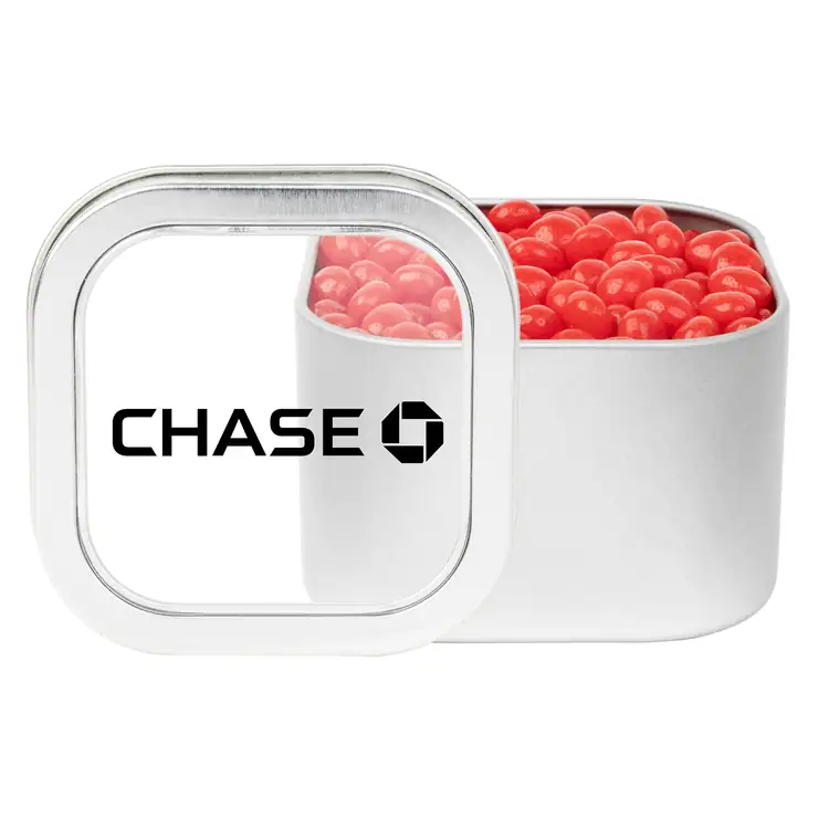 3-inch Window Tin with Cinnamon Imperials cinnamon candies