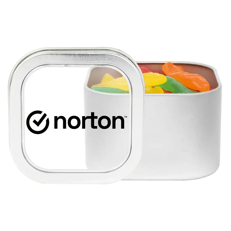 3-inch Window Tin with Swedish Fish candies