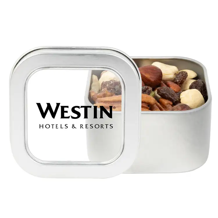 2-1/2-inch Window Tin with Trail mix