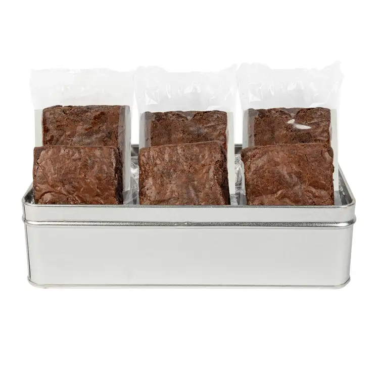 Fresh Beginnings 6 Fudge Brownies in Tin #3
