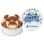 Boîte métallique de 8 biscuits au beurre chocolatés