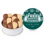Boîte métallique de 8 biscuits coeurs au chocolat