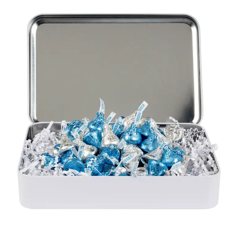 Silver & Color Foil Hershey Kisses Gift Tin #3