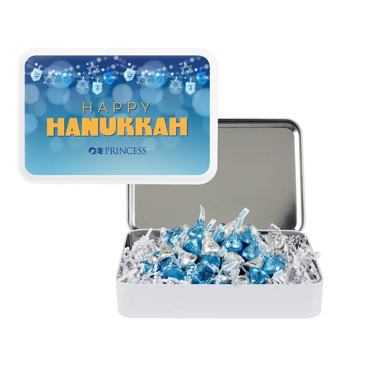 Silver & Color Foil Hershey Kisses Gift Tin
