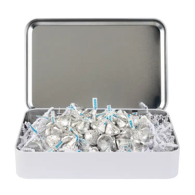 Silver Hershey Kisses Gift Tin #3
