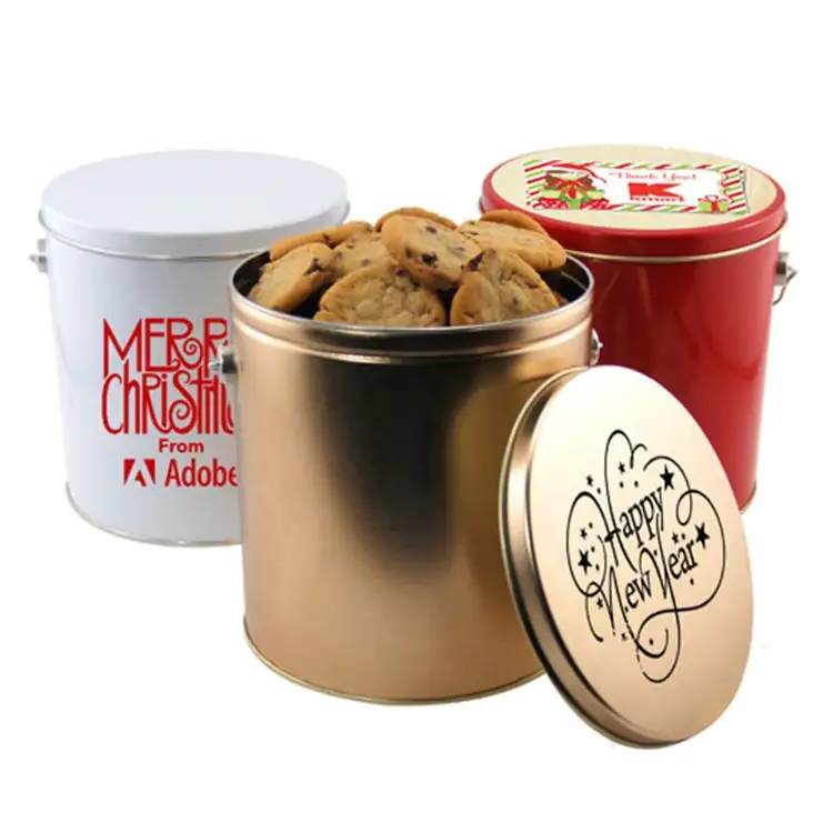1 Gallon Gift Tin with Chocolate chip cookies