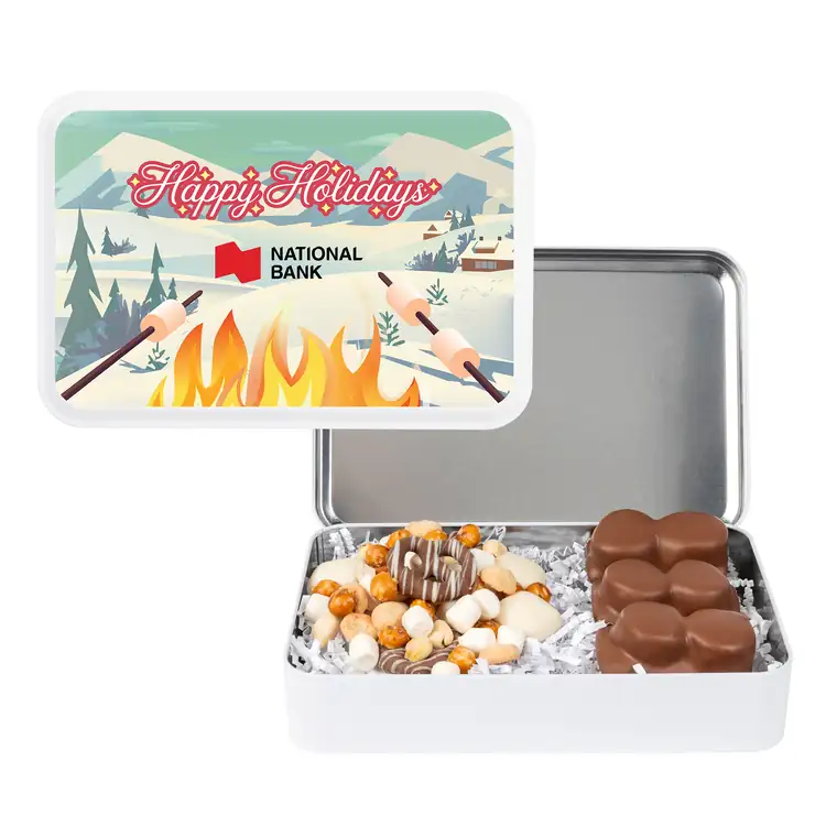 Boîte métallique de mélange feu de camp et S’mores #6