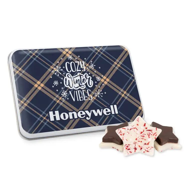 Gift tin with Peppermint Bark Shapes #10