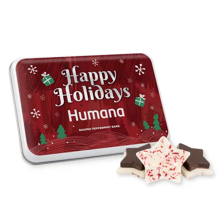 Gift tin with Peppermint Bark Shapes #4