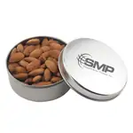 Boîte métallique ronde de amandes 2-15/16 po