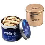 Boîte métallique ronde de biscuits en forme d’animaux 3-9/16 po