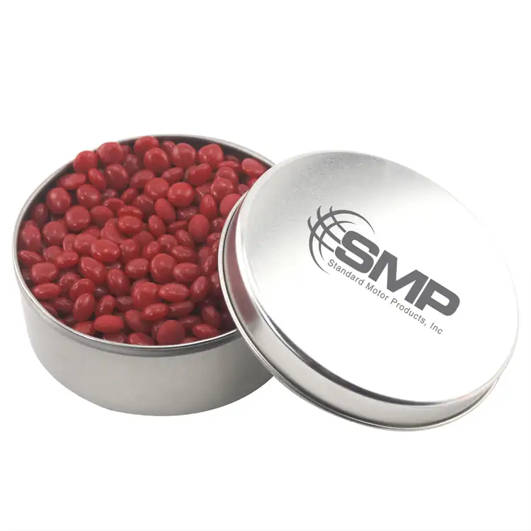 2-15/16-inch Round Tin with Cinnamon Imperials cinnamon candies