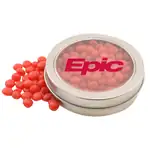 3-1/4-inch Round Tin with Cinnamon Imperials cinnamon candies